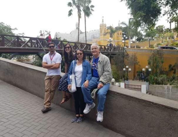 Visitors in Barranco's Bridge of Sights