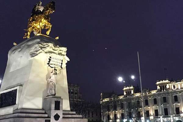 Blue hour at Plaza San Martin