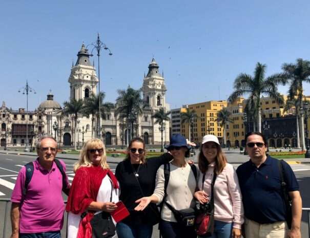 Friends at Lima's Main Plaza