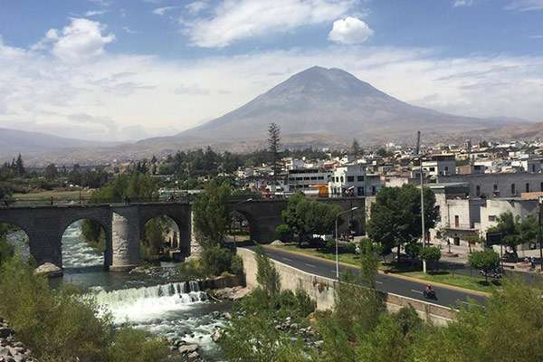 View of Arequipa Town and Misti Volcano