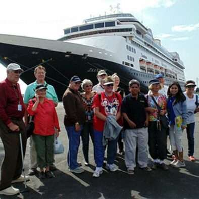 Cruise group at the dock