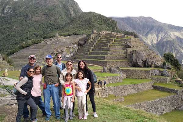 Family at Machu Picchu