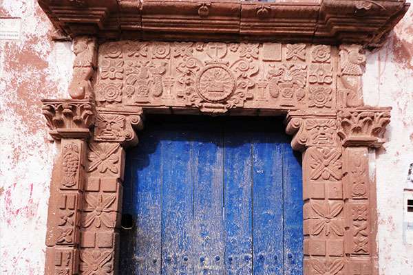 Colonial Stone Carved House Facade in Maras Town