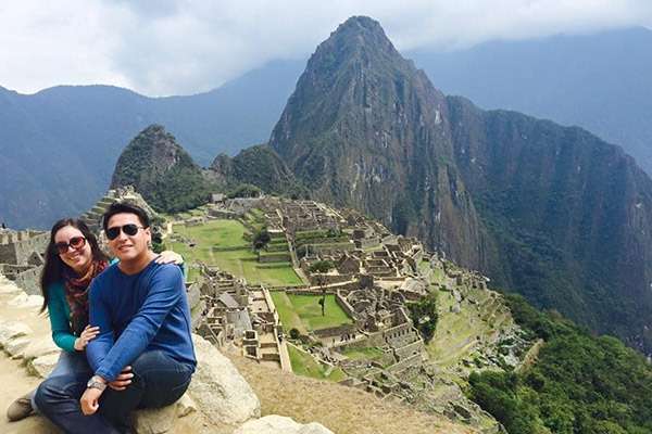 Couple at Machu Picchu