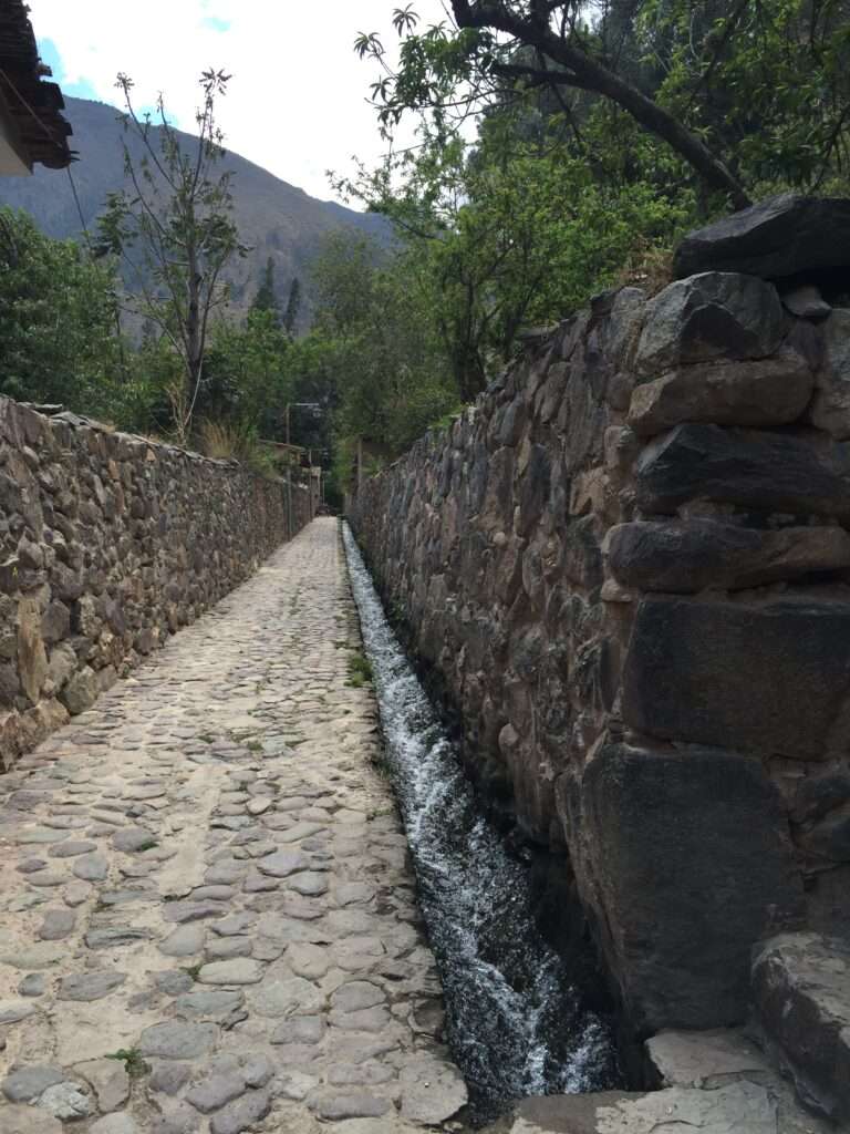 Old Water Channel in Ollantaytambo Street