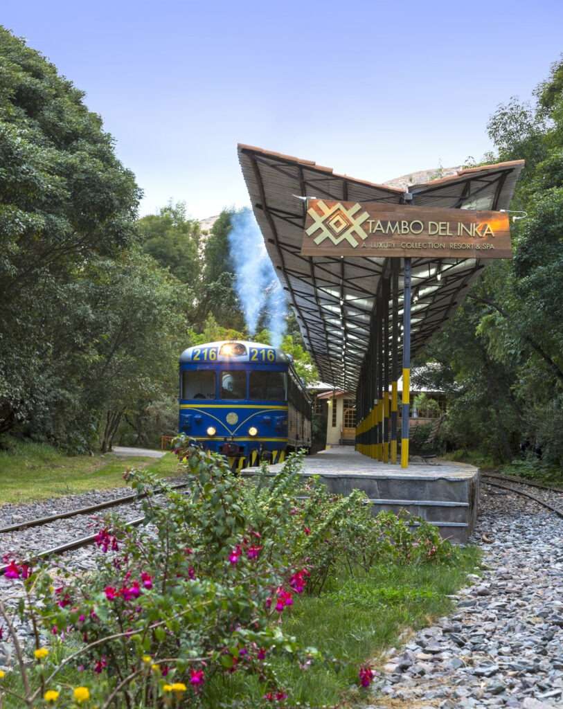 Train Station inside Tambo del Inka Hotel in Urubamba