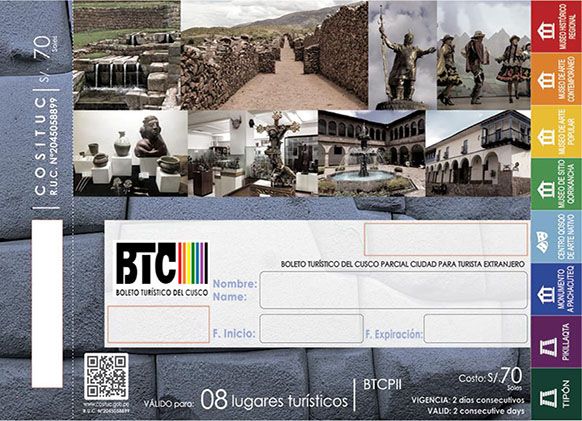 Partial Cusco Tourist Ticket Cusco City and Southern Valley