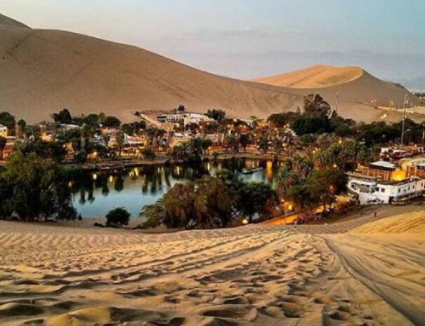 Sea, Dunes, and city in a Private Huacachina Day Tour